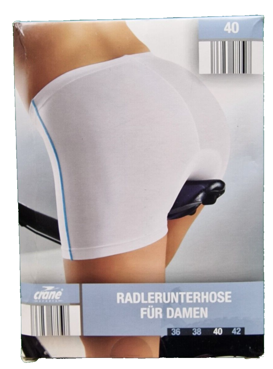 Crane Radlerunterhose für Damen, Weiß, Größe 40